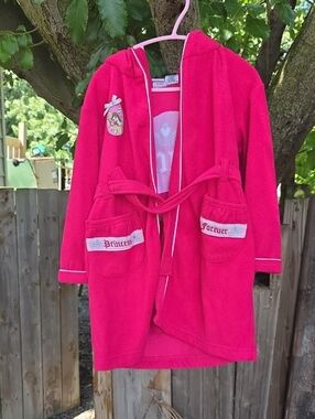 Disney Girls Bright Pink Hooded Princess Robe Fair